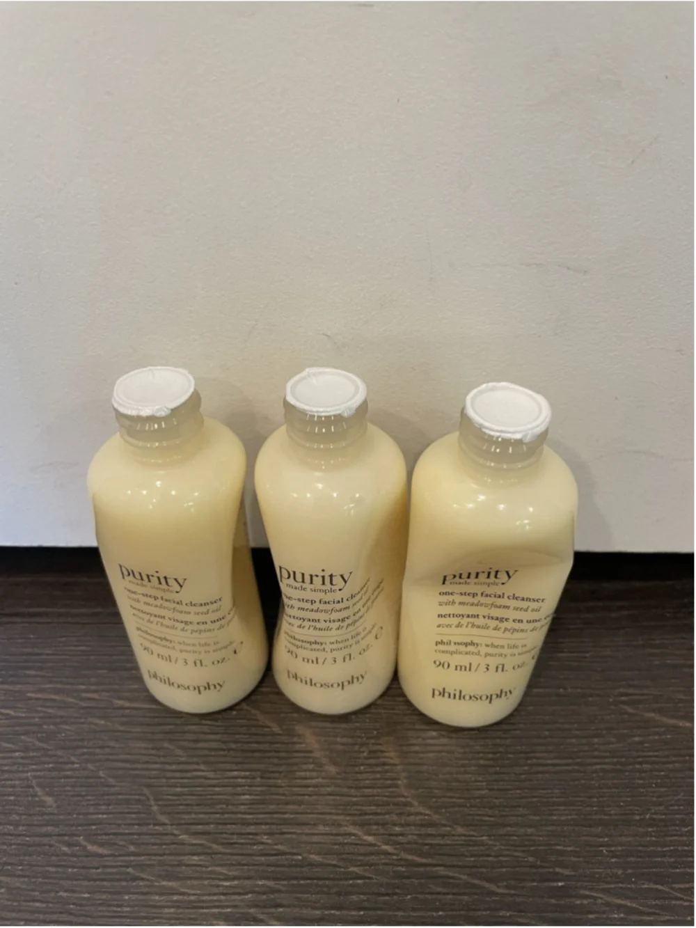 Philosophy 3 PACK Purity Made Simple One Step Facial Cleanser 3oz ea / 9oz TOTAL